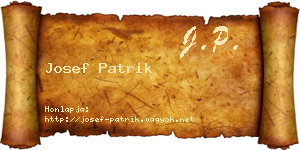 Josef Patrik névjegykártya