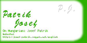 patrik josef business card